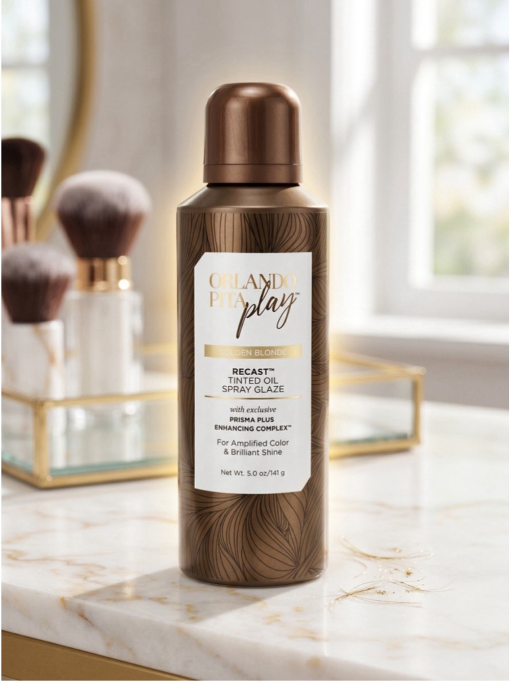 Orlando Pita Play Golden Blonde Recast Tinted Oil Spray Glaze 5oz NEW